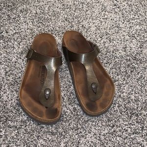 Birkenstock Gizeh Sandals in Golden Brown